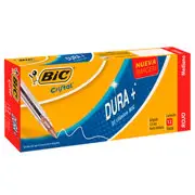 Bolígrafo BIC Cristal Dura+ Punto Mediano 1.0mm Color Rojo C/12 Pzas - [923997]