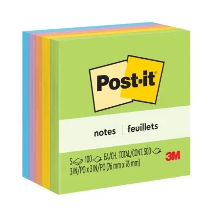 [654-5UC] Notas 3M Post-It Ultra 7.6X7.6 C/5 Blocks 100Hjs C/U - [654-5UC]