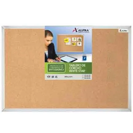 [4800] TABLERO ALFRA CORCHO WHITE STAR 40X60 CMS - [4800]