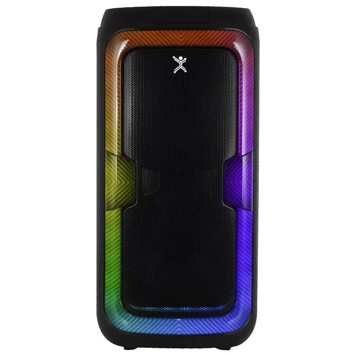 [PC-114017] Bafle Perfect Choice Joy 8" Inalámbrica Batería 3600 mAh Iluminación RGB con Micrófono Color Negro - [PC-114017]