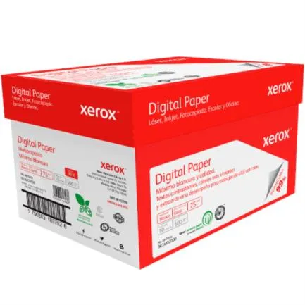 [3M2021] Papel Cortado Xerox Bond Digital Oficio 75gr 99% Blancura (Rojo) C/5000 Hojas - [3M2021]