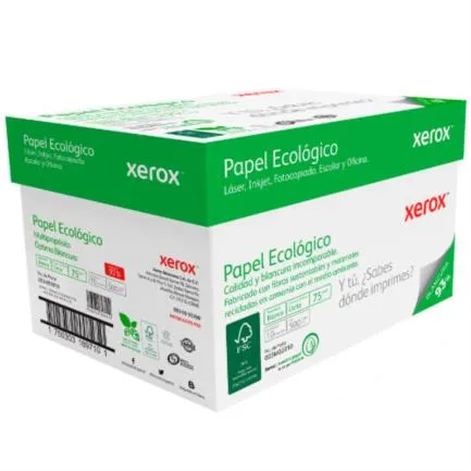 [3M2012] Papel Cortado Xerox Bond Ecológico 75gr Oficio 93% Blancura (Verde) C/5000 Hojas - [3M2012]