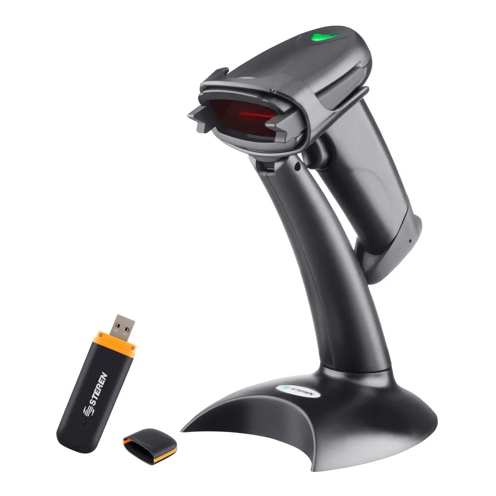 Lector de Códigos de Barra Steren Inalámbrico Plug-Play Color Negro - [COM-596]