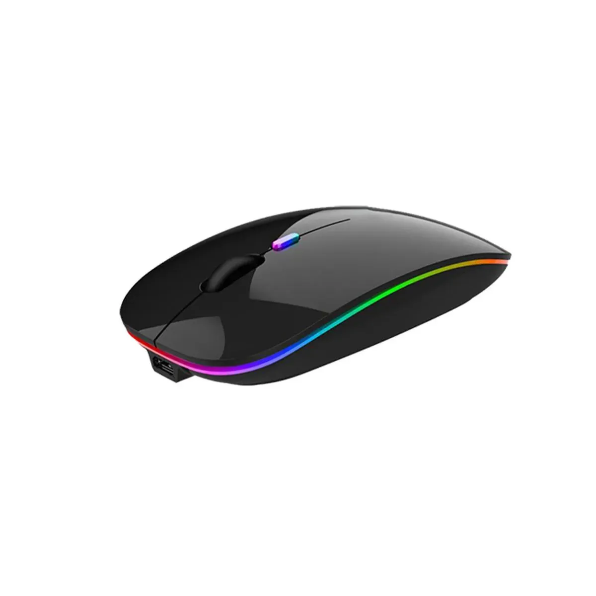 [NE-412N] Mouse Nextep Inalámbrico Recargable Delgado/Silencioso RGB 1600 dpi Color Negro - [NE-412N]