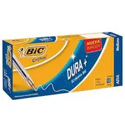 [923996] Bolígrafo BIC Cristal Dura+ Punto Mediano 1.0mm Color Azul C/12 Pzas - [923996]