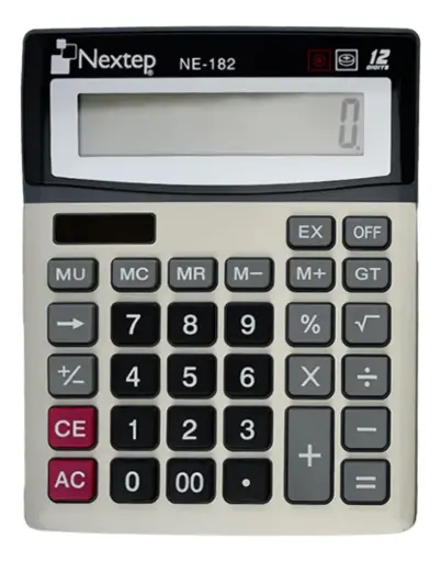 [NE-182] Calculadora Nextep 12 Dígitos Escritorio Bateria/Solar - [NE-182]
