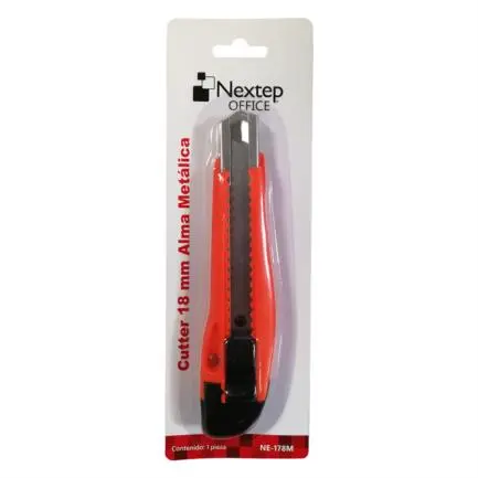 [NE-178M] Cutter Plástico Nextep Grande Navaja 18mm Alma de Metal - [NE-178M] 