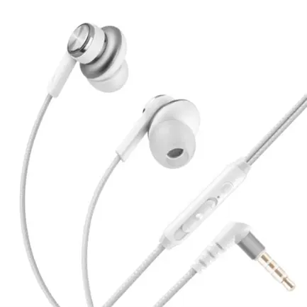 [AUD-336] Audífonos Steren Manos Libres Sujección de Imán Control de Volumen Cable Tipo Cordón Color Blanco - [AUD-336]