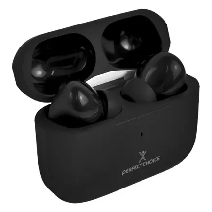 [PC-117186] AUDIFONOS PERFECT CHOICE TWS ENC CARGA INALAMBRICA NESH - NEGRO - [PC-117186]